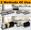 Expandable Pot Lid Organizer, Pots and Pans Lid Rack, Adjustable Pot Lid Holders for Cabinet, Clearance