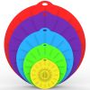 5pcs Silicone Fresh-keeping Cover; Microwave Oven Heating Cover; Food Dust-proof Splash-proof Bowl Cover Set; Kitchen Supplies
